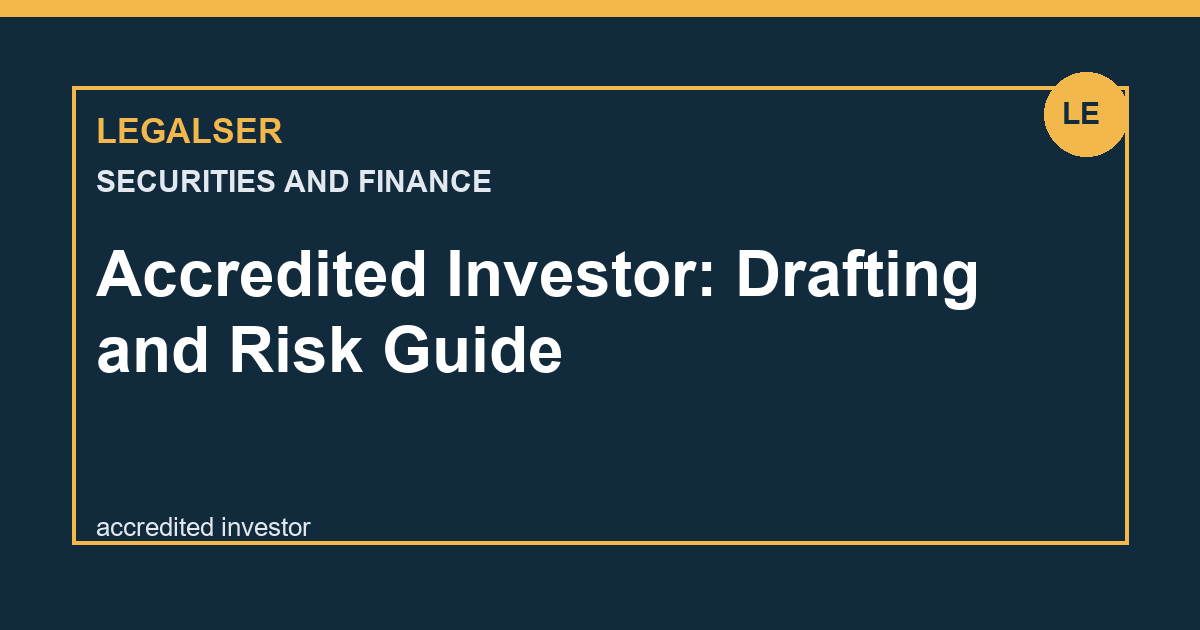 Accredited Investor: Drafting and Risk Guide legal English thumbnail
