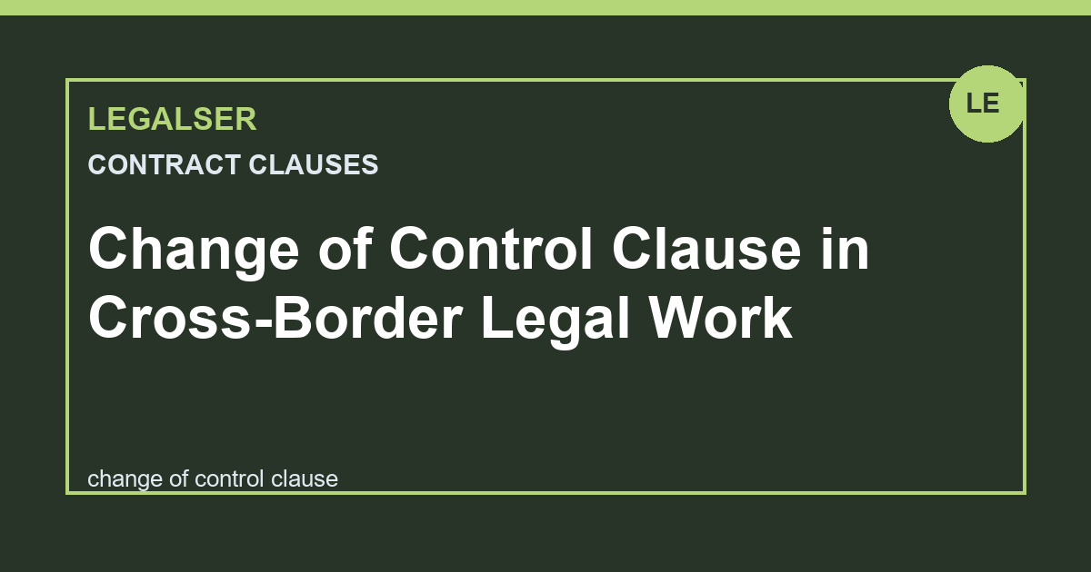 Change of Control Clause in Cross-Border Legal Work legal English thumbnail