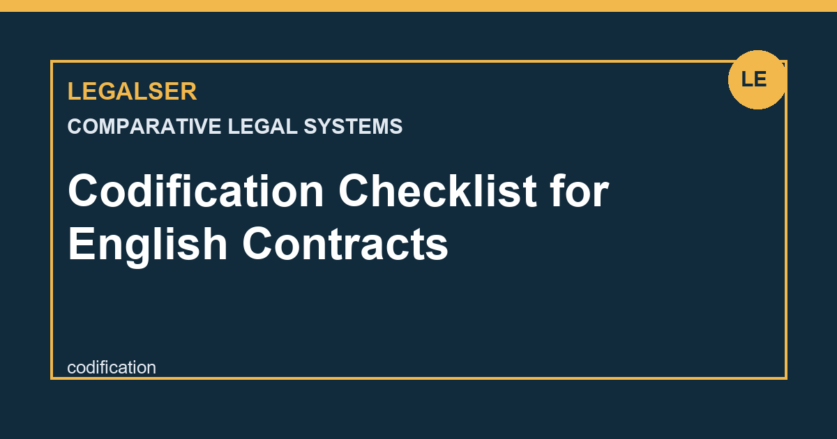 Codification Checklist for English Contracts legal English thumbnail