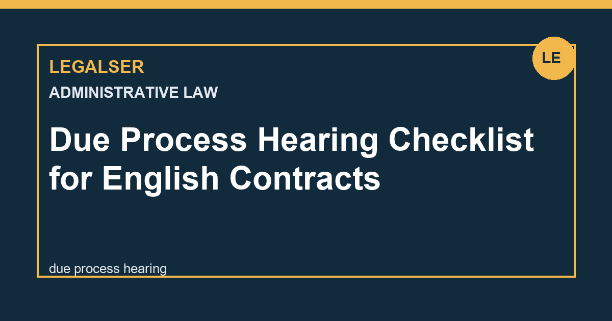 Due Process Hearing Checklist for English Contracts legal English thumbnail