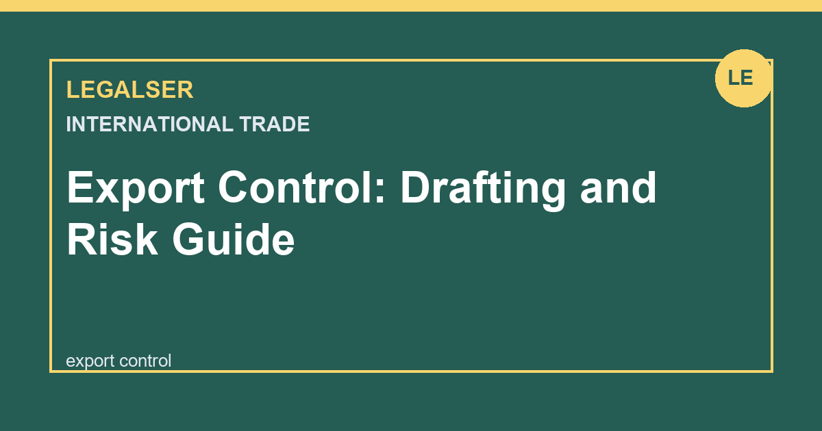 Export Control: Drafting and Risk Guide legal English thumbnail