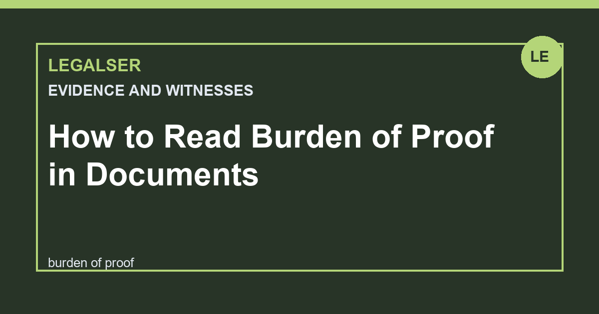 How to Read Burden of Proof in Documents legal English thumbnail