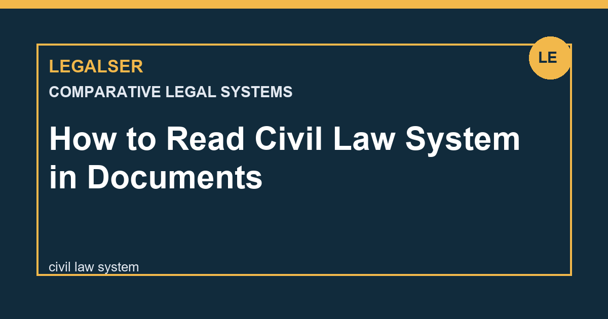 How to Read Civil Law System in Documents legal English thumbnail