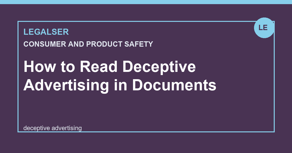 How to Read Deceptive Advertising in Documents legal English thumbnail