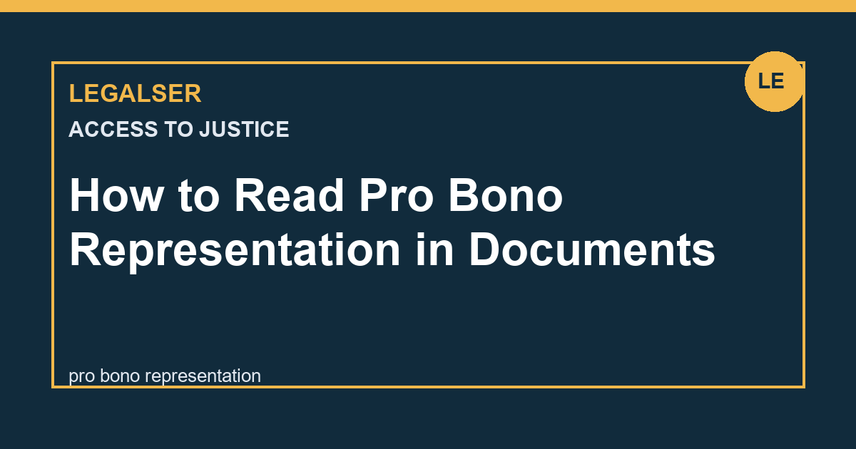 How to Read Pro Bono Representation in Documents legal English thumbnail