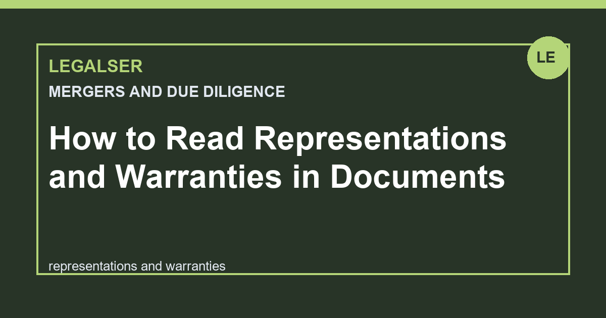 How to Read Representations and Warranties in Documents legal English thumbnail