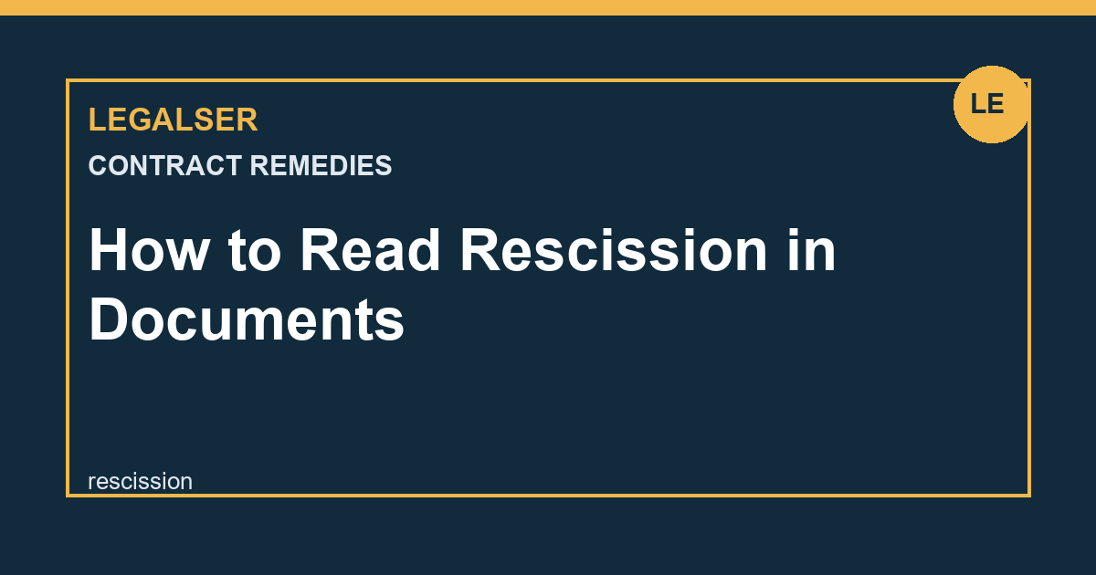 How to Read Rescission in Documents legal English thumbnail