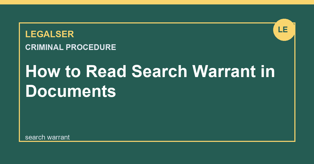 How to Read Search Warrant in Documents legal English thumbnail