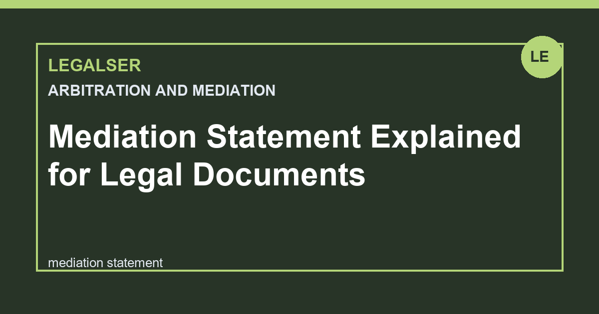 Mediation Statement Explained for Legal Documents legal English thumbnail