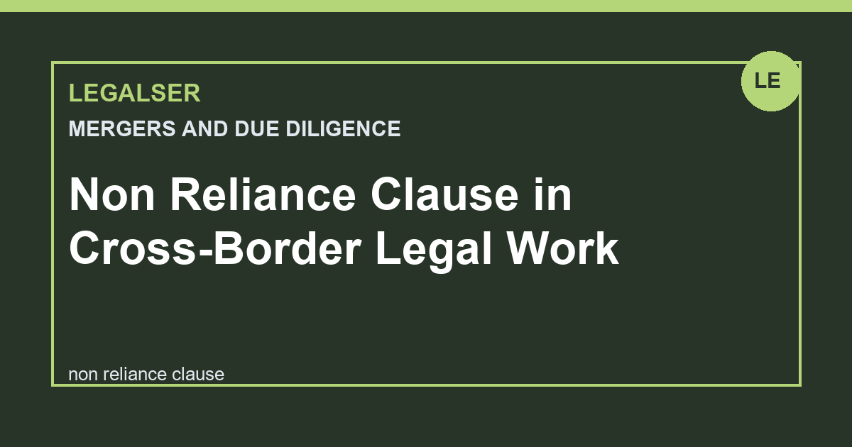 Non Reliance Clause in Cross-Border Legal Work legal English thumbnail