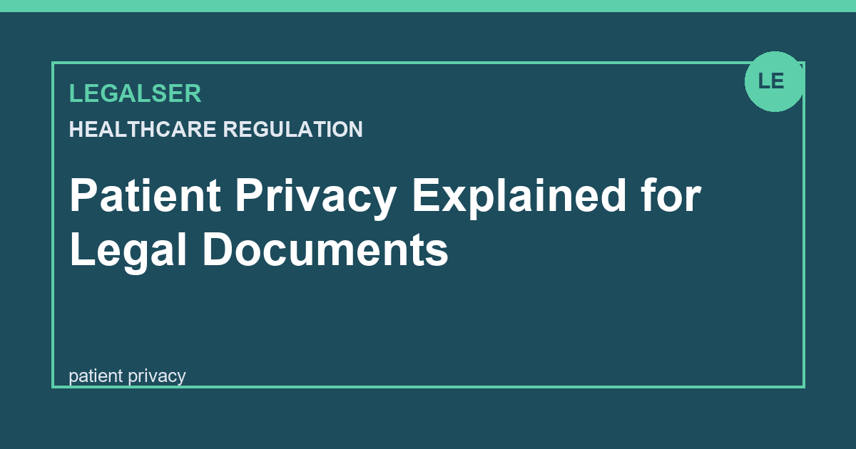 Patient Privacy Explained for Legal Documents legal English thumbnail
