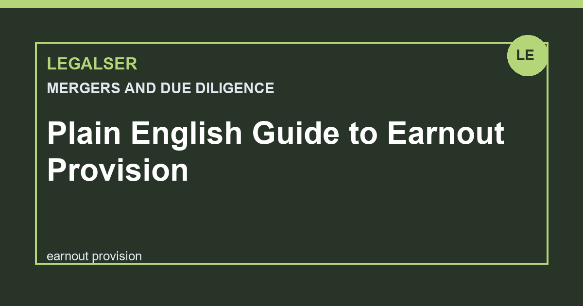 Plain English Guide to Earnout Provision legal English thumbnail