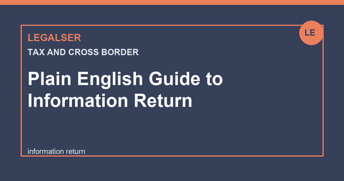Plain English Guide to Information Return legal English thumbnail