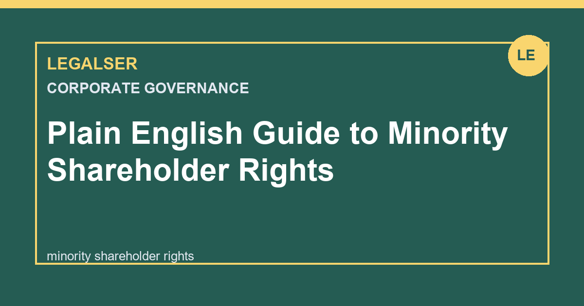 Plain English Guide to Minority Shareholder Rights legal English thumbnail