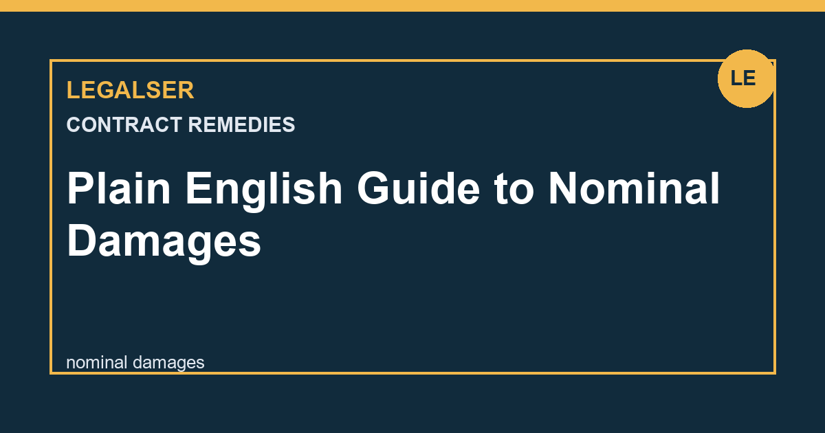 Plain English Guide to Nominal Damages legal English thumbnail