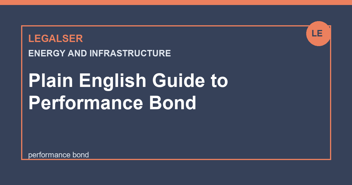 Plain English Guide to Performance Bond legal English thumbnail