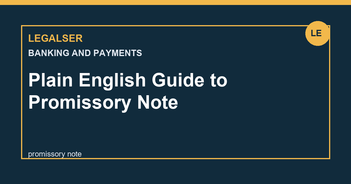 Plain English Guide to Promissory Note legal English thumbnail