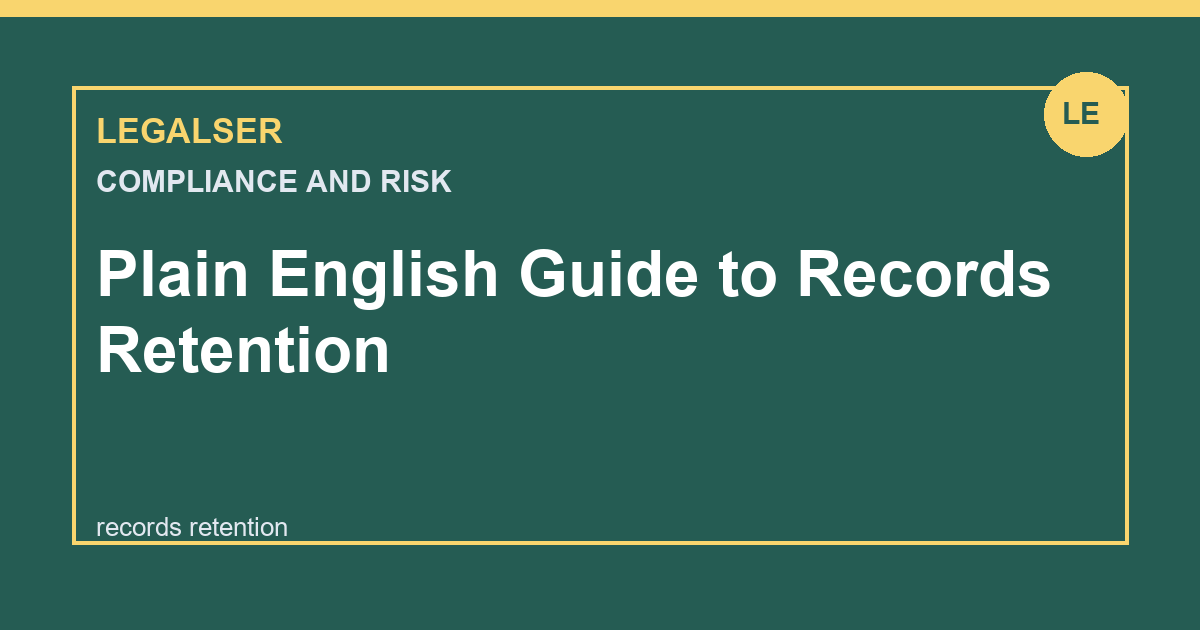 Plain English Guide to Records Retention legal English thumbnail