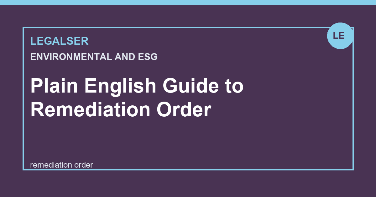 Plain English Guide to Remediation Order legal English thumbnail