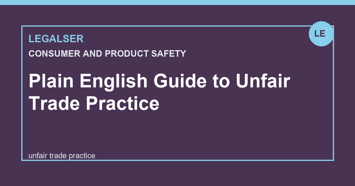 Plain English Guide to Unfair Trade Practice legal English thumbnail