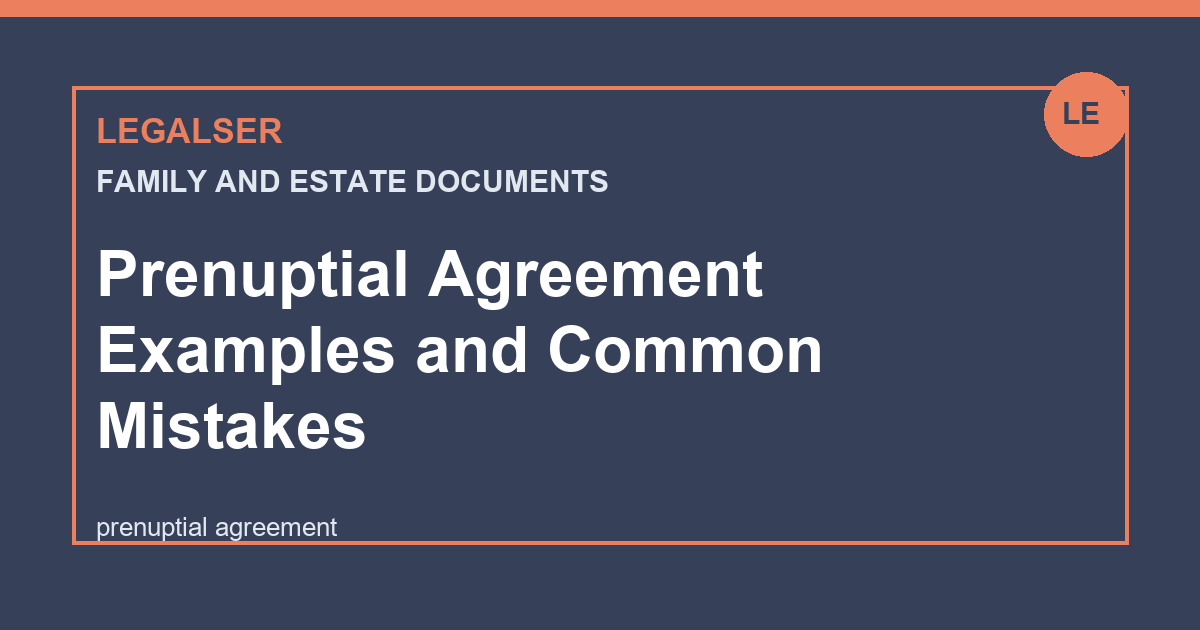 Prenuptial Agreement Examples and Common Mistakes legal English thumbnail