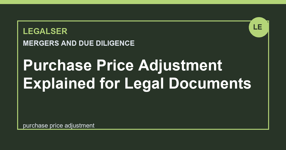 Purchase Price Adjustment Explained for Legal Documents legal English thumbnail