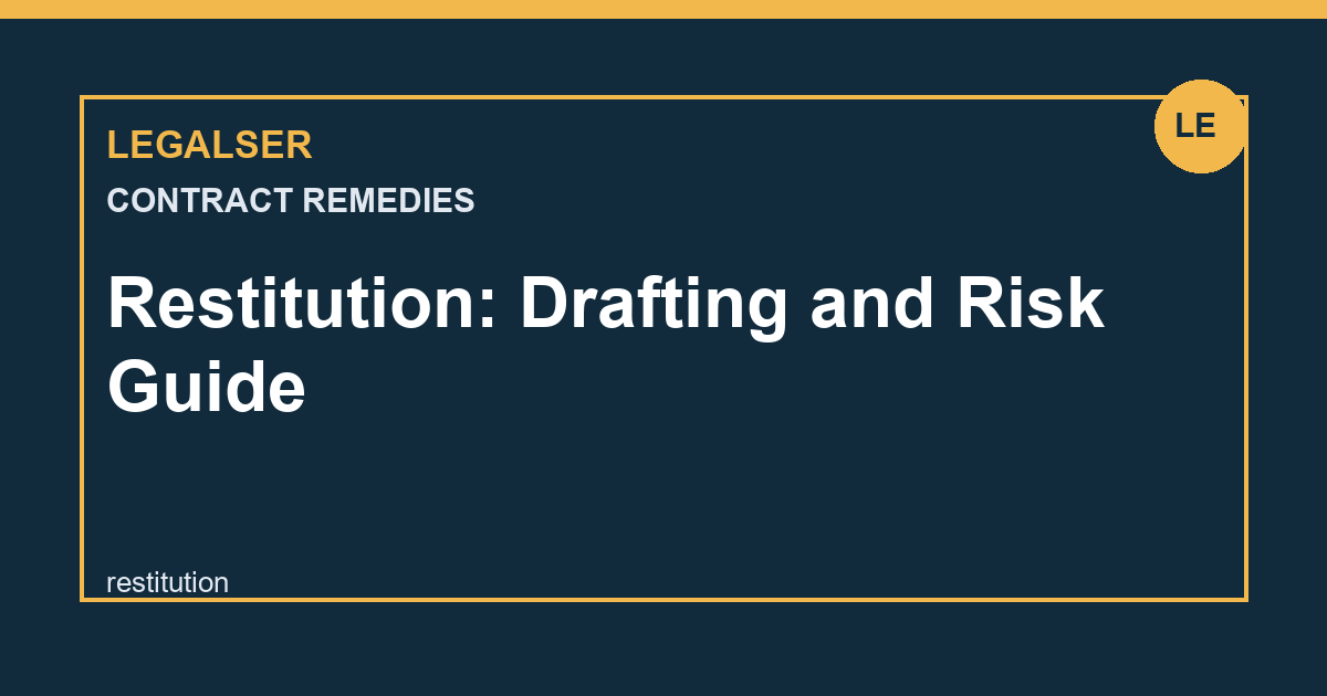 Restitution: Drafting and Risk Guide legal English thumbnail
