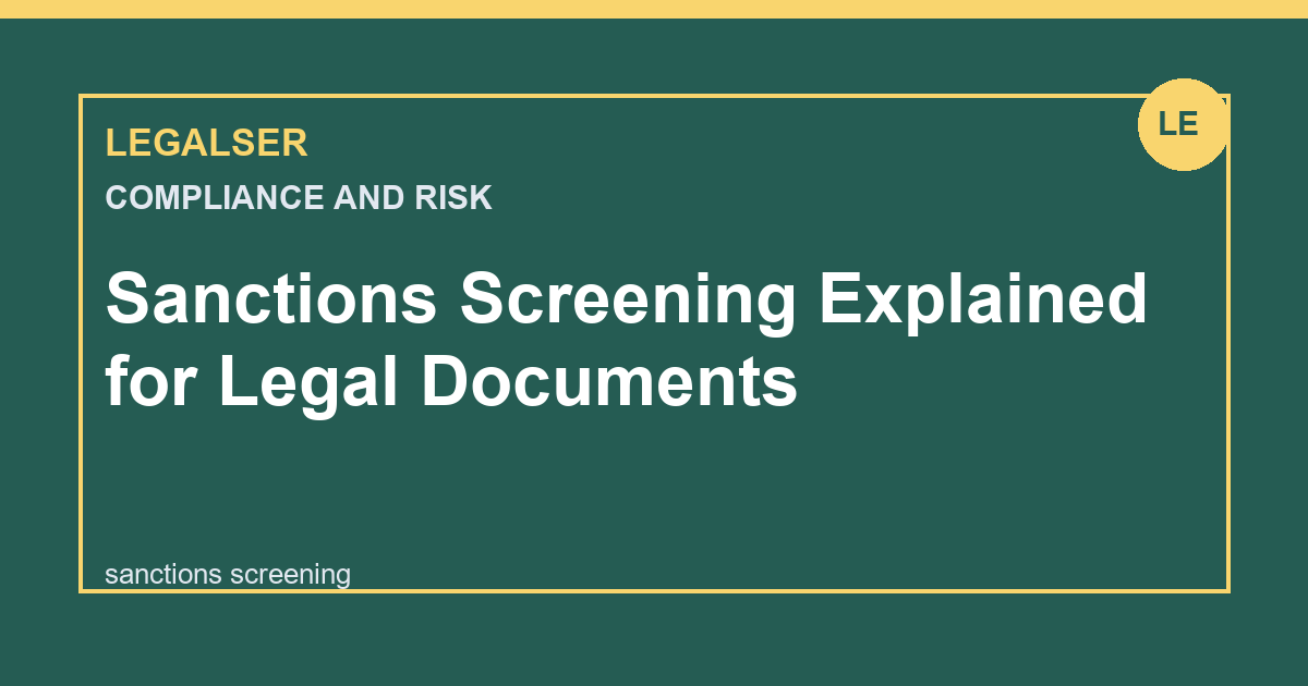 Sanctions Screening Explained for Legal Documents legal English thumbnail