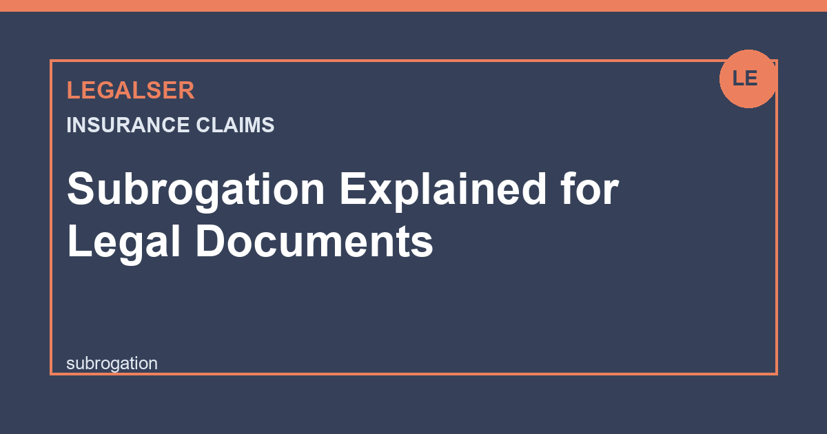 Subrogation Explained for Legal Documents legal English thumbnail