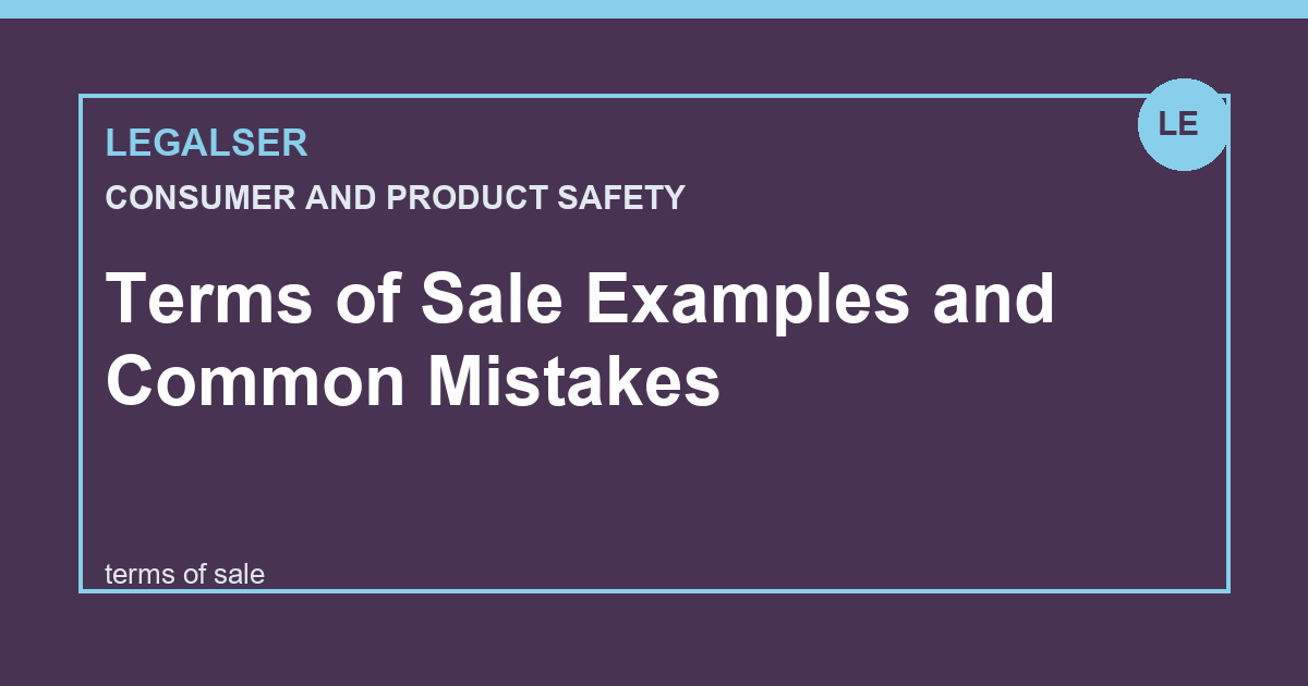 Terms of Sale Examples and Common Mistakes legal English thumbnail