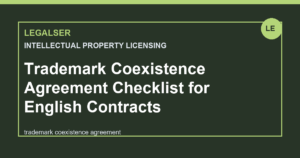 Trademark Coexistence Agreement Checklist for English Contracts legal English thumbnail