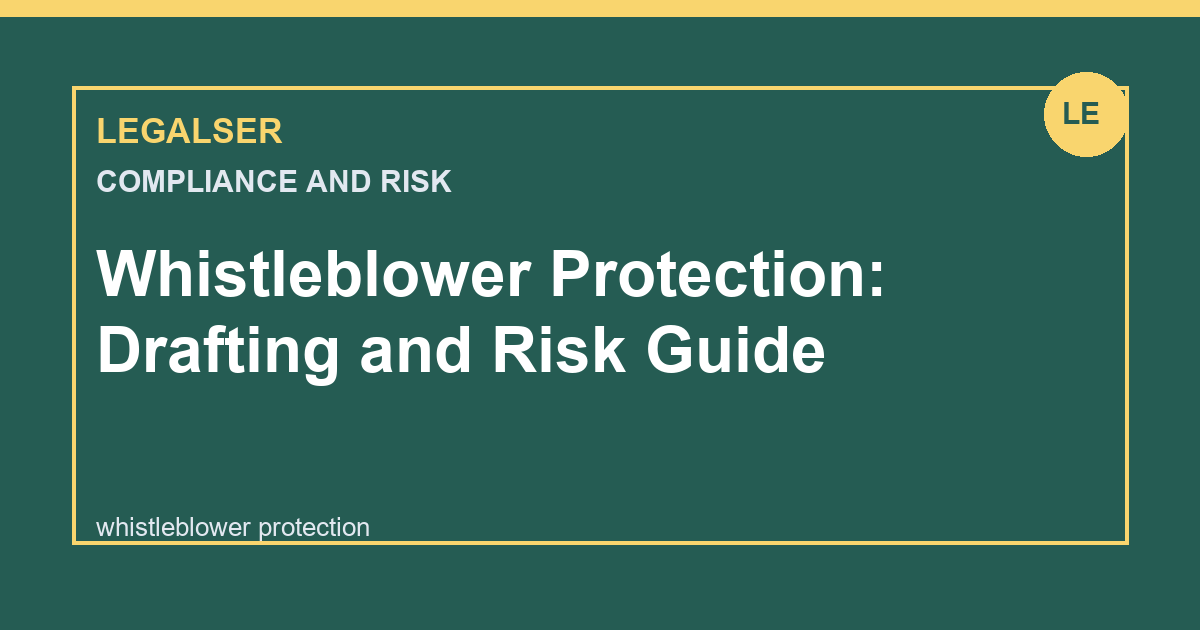 Whistleblower Protection: Drafting and Risk Guide legal English thumbnail